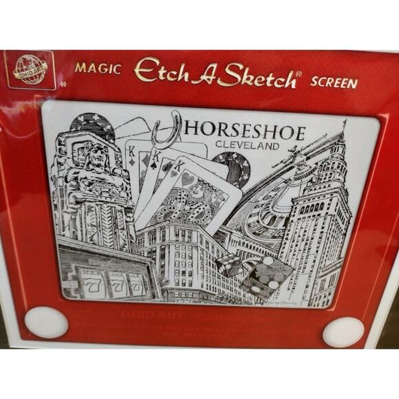 Cleveland Horseshoe Etch A Sketch Print Art - Picture 5 of 10